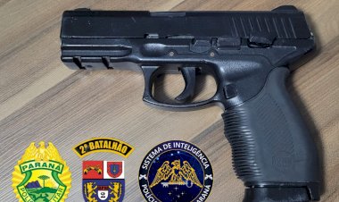 IBAITI:  P2 Apreende menor com simulacro de ARMA de FOGO