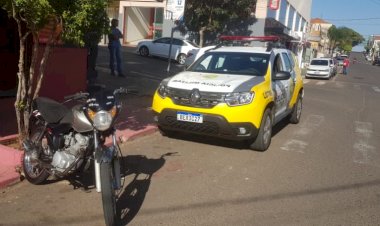 IBAITI : Moto com placa FALSA é apreendida pela PM