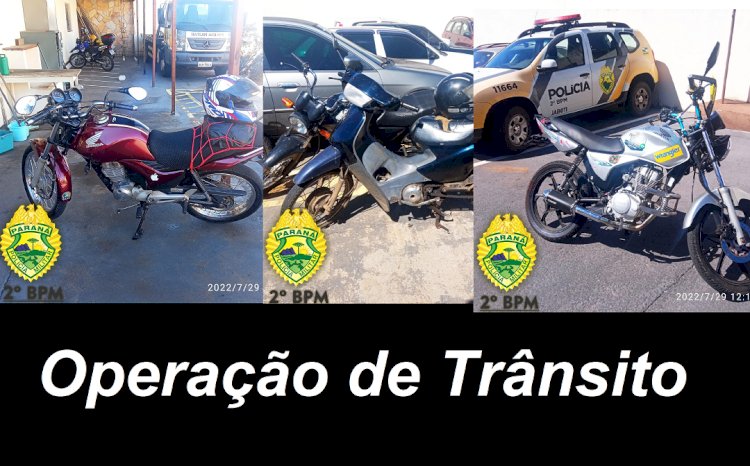 IBAITI : PM faz fiscalização de trânsito para reprimir motos barulhentas