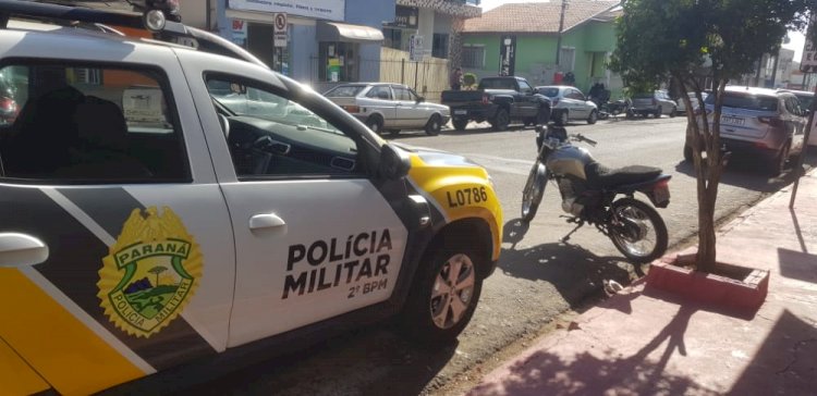 IBAITI : Moto com placa FALSA é apreendida pela PM