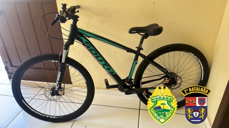 AÇÃO RÁPIDA DA PM!  BICICLETA FURTADA NA CASA DO PREFEITO DE JABOTI É RECUPERADA!